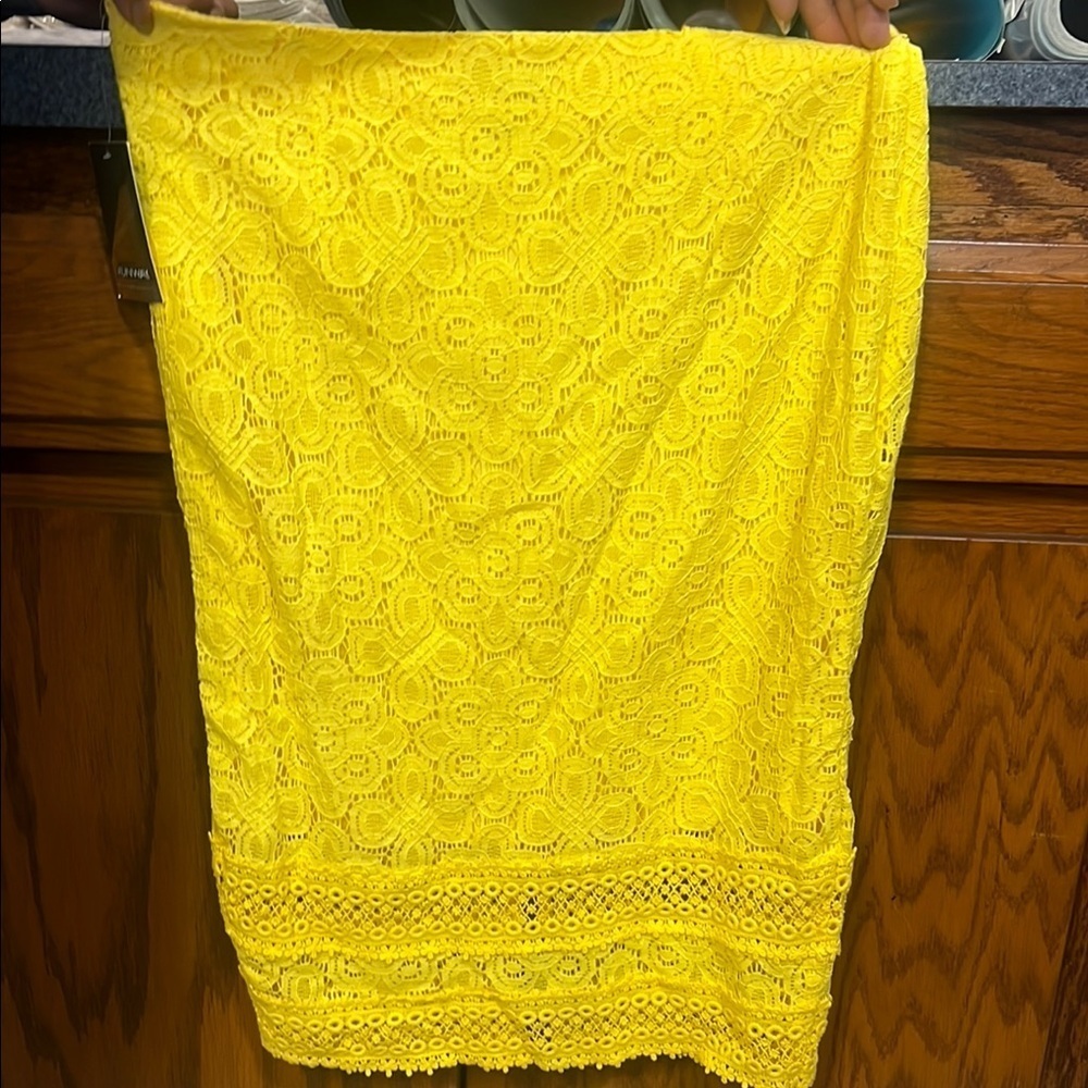 Project runway Bright Yellow Lace Skirt